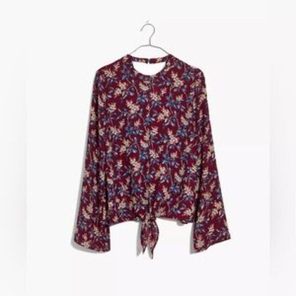 Madewell Bell-Sleeve Tie Top Blouse - Picture 13 of 16